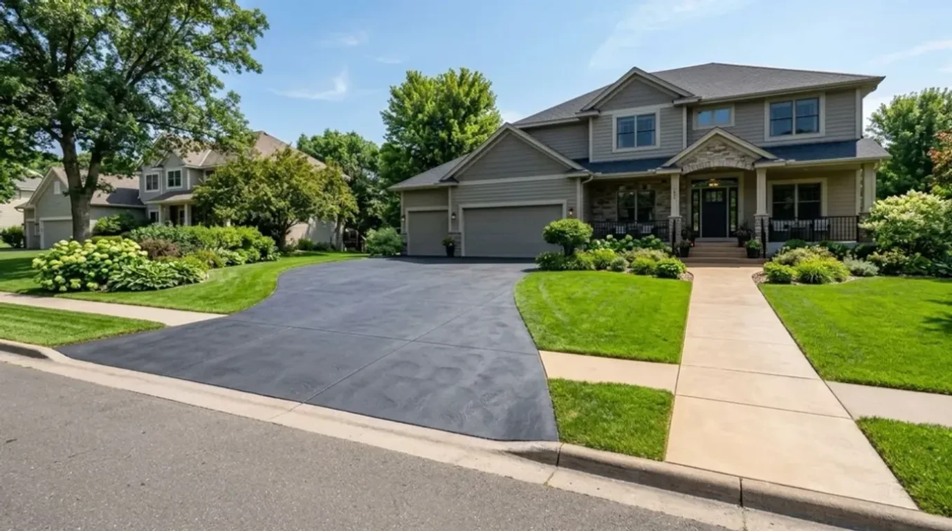 Jensen Concrete Colored concrete driveway installation in Minnetonka, MN by Jensen Decorative Concrete