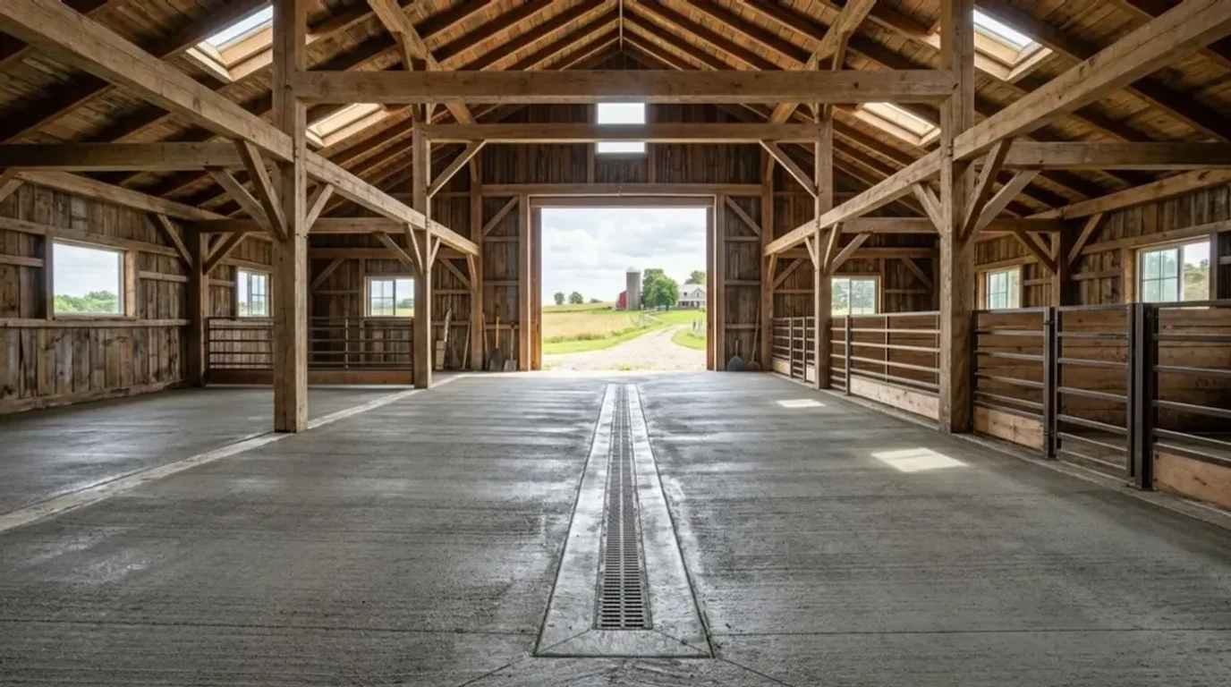 Jensen Concrete Barn Floors — concrete flatwork by Jensen Decorative Concrete in the Twin Cities