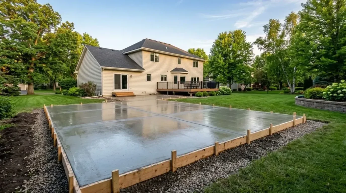 Jensen Concrete Concrete flatwork installation in Chaska, MN