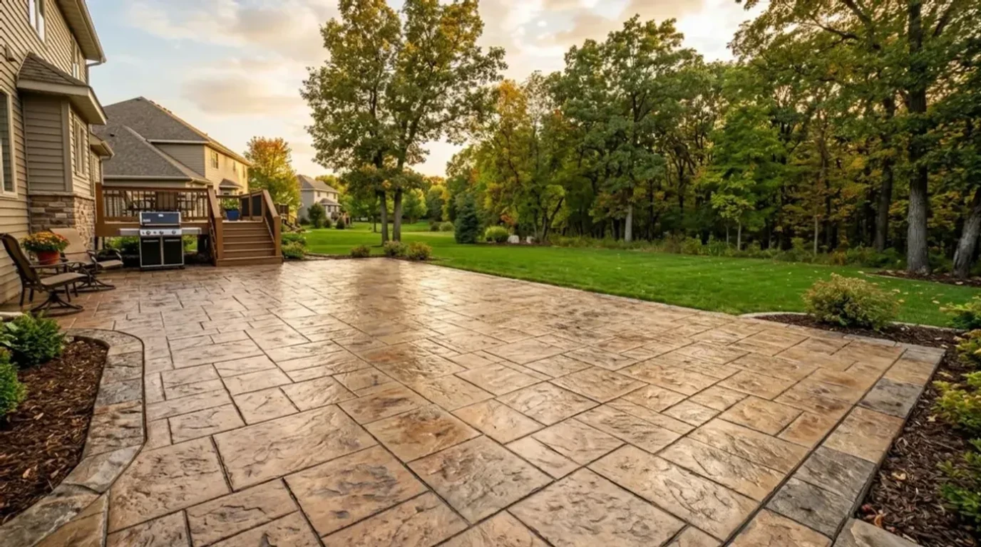 Jensen Concrete Completed stamped concrete patio by Jensen Decorative Concrete in the Twin Cities Metro