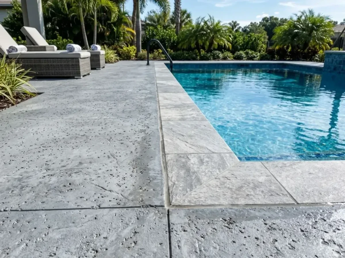 Jensen Concrete Decorative concrete pool deck